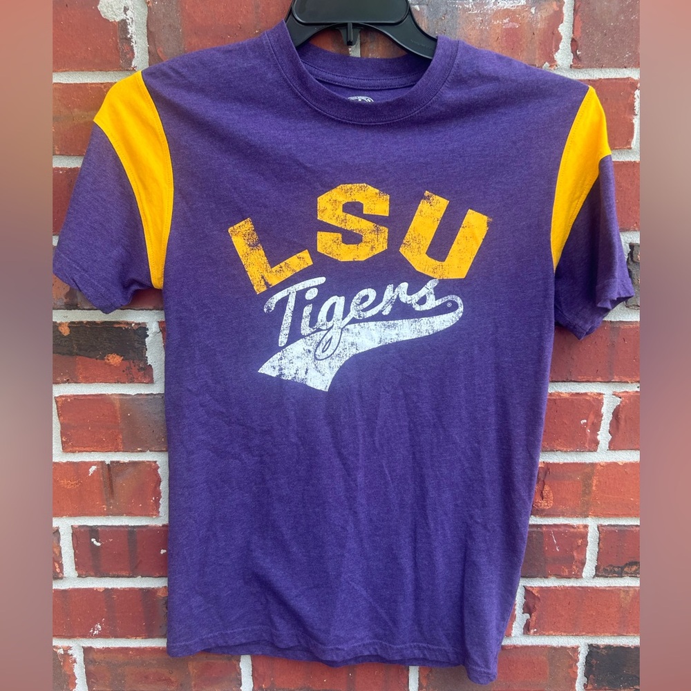 Knights Apparel Rivalry Threads LSU Tigers Small Purple & Gold Logo T-Shirt